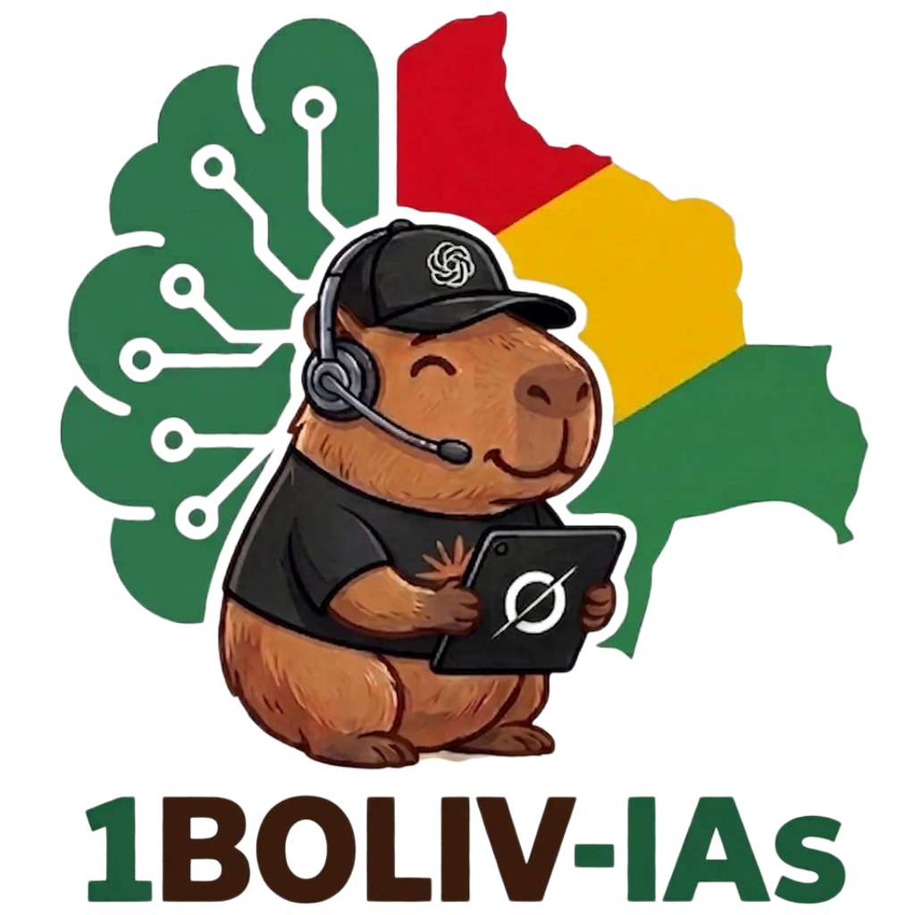 Logo oficial de 1Bolivias: Capibara inteligente y mapa tricolor de Bolivia